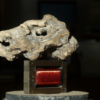 Sculpture titled "Tête de Buis 1" by Pascal Borgo, Original Artwork, Wood