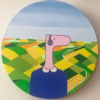 Painting titled "Kiddy Pinko" by Nida Acun, Original Artwork, Acrylic