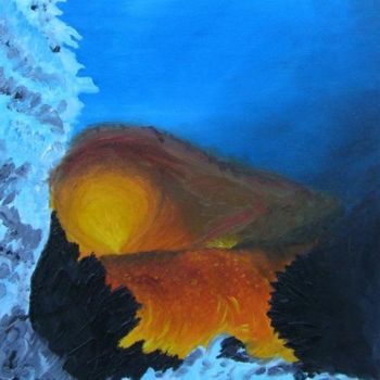 Peinture intitulée "DEBORDEMENT" par Dany Champeme, Œuvre d'art originale, Huile