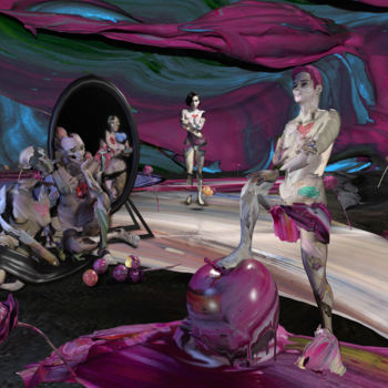 Digital Arts με τίτλο "Love Triangles (Pin…" από Sergey Lutsenko, Αυθεντικά έργα τέχνης, 3D Μοντελοποίηση Τοποθετήθηκε στο Ξ…