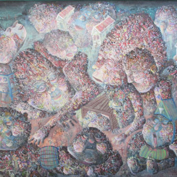 Painting titled "MERRY MAN" by Zoran Zugic, Original Artwork, Acrylic