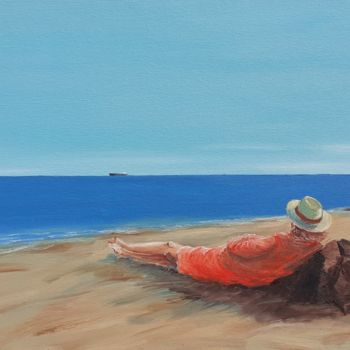 Peinture intitulée "Télé-Travail" par Flachet, Œuvre d'art originale, Huile