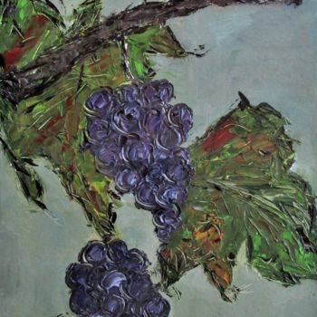 Painting titled "Les Raisins" by Nicodi, Original Artwork, Acrylic