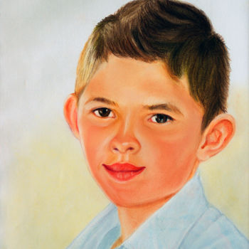 Painting titled "Hugo" by Fred Mahieu, Original Artwork, Pastel