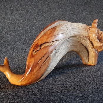 Sculptuur getiteld "Capricorne" door Bernard Geoffroy, Origineel Kunstwerk, Hout