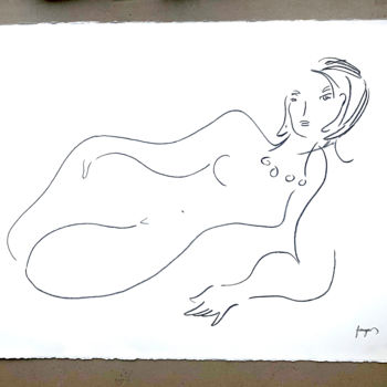 제목이 "Nude Four"인 그림 Arnaud Faugas로, 원작, 연필