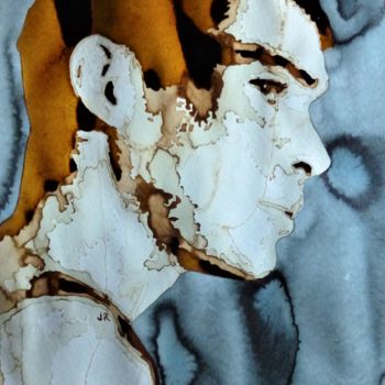 Painting titled "Cillian Murphy (28…" by Joany Régibier, Original Artwork, Watercolor