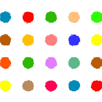 Digital Arts με τίτλο "Twenty Dabs of Colo…" από Paul J. Collins, Αυθεντικά έργα τέχνης, 2D ψηφιακή εργασία