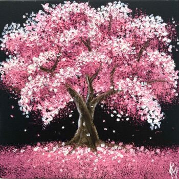 Painting titled "Florescence" by Olena Nesterenko, Original Artwork, Oil Mounted on Wood Stretcher frame