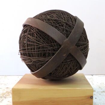 Skulptur mit dem Titel "Sfera" von Morgese Giovanni, Original-Kunstwerk, Metalle