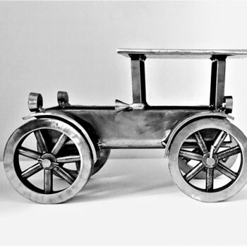 Sculpture titled "Vintage Car / Autom…" by Albert Dura, Original Artwork, Metals