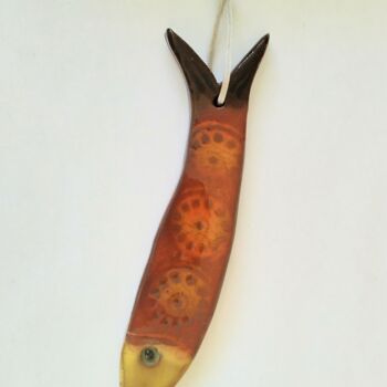 Skulptur mit dem Titel "Grande sardine mult…" von Anne Cabon, Original-Kunstwerk, Ton