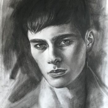 Disegno intitolato "Dark of darkness" da Anastasija Terskiha, Opera d'arte originale, Grafite