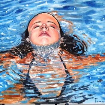 Peinture intitulée "sweet sixteen" par Dejan Gulicoski, Œuvre d'art originale, Huile Monté sur Châssis en bois