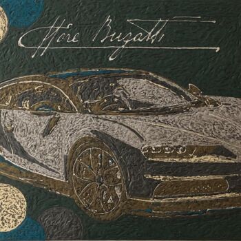 Peinture intitulée "BUGATTI CHIRON" par Marjinal Artiste Peintre Décalé Français, Œuvre d'art originale, Acrylique