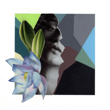 Painting titled "collage et gouache" by Véronique Colin, Original Artwork, Collages