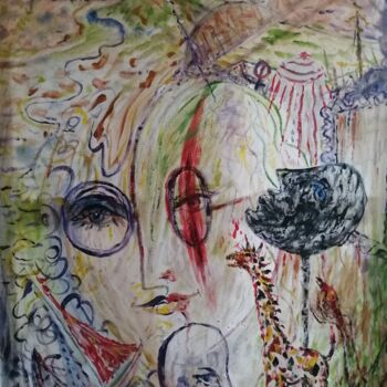 Malerei mit dem Titel "BEAUTY and the BEAS…" von Joseph Urie, Original-Kunstwerk, Acryl Auf Keilrahmen aus Holz montiert