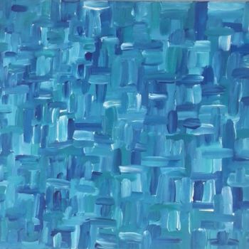 Peinture intitulée "Peur bleue" par Renaud Angerville-Langlois, Œuvre d'art originale, Acrylique
