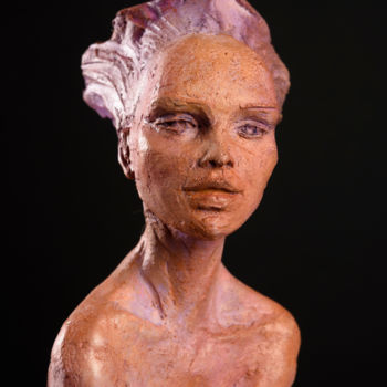 Sculpture intitulée "L'attente de la sir…" par Valerie Barrault, Œuvre d'art originale, Argile