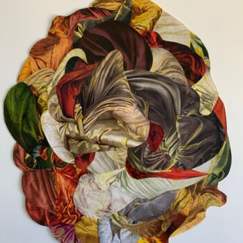 Collages titled "Froissements" by Catherine Jaq, Original Artwork, Collages