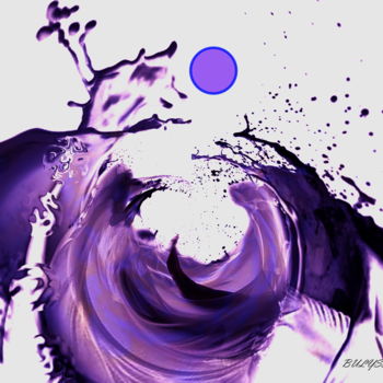 제목이 "Purple Wave"인 디지털 아트 Marc Bulyss로, 원작, 2D 디지털 작업