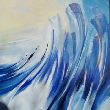 Peinture intitulée "debout dans la temp…" par Anne-Frédérique Ferret, Œuvre d'art originale, Huile