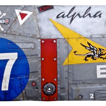 Γλυπτική με τίτλο "ALPHA JET E61" από Jerome Chauvin (JICE), Αυθεντικά έργα τέχνης, Ακρυλικό