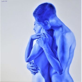 Painting titled "Chuchotements" by Isabelle Lebret, Original Artwork, Oil