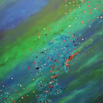 Painting titled "Luminescence divine" by Alexandra Isler, Original Artwork, Acrylic