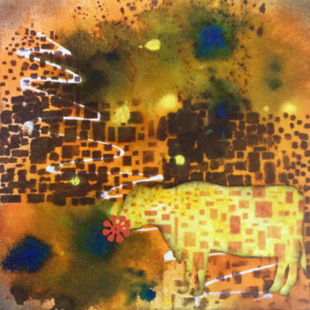 Schilderij getiteld "Suisse I" door Bunji, Origineel Kunstwerk, Acryl