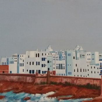 Painting titled "essaouira" by Gilbert Devesa, Original Artwork, Acrylic Mounted on Wood Stretcher frame