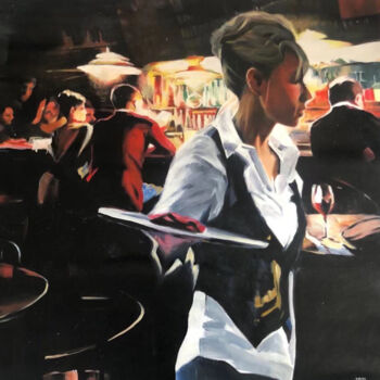 Peinture intitulée "La Scène" par France Artmonica (France C. C) (Artmonica), Œuvre d'art originale, Huile