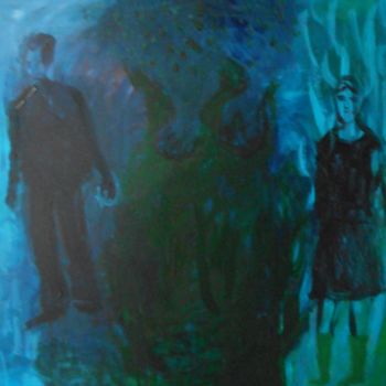 Painting titled "NE M'OUBLIE PAS" by Mchartrie, Original Artwork, Acrylic Mounted on Cardboard