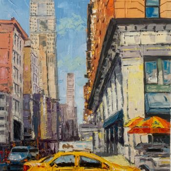 Painting titled "nueva York 2" by Cristian Mesa Velázquez, Original Artwork, Oil