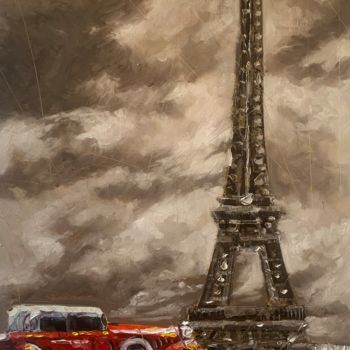 Painting titled "de paseo por paris" by Cristian Mesa Velázquez, Original Artwork, Oil