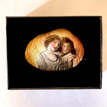 Disegno intitolato "Mothers/2" da Maria Cristina Cerminara, Opera d'arte originale, Acquarello Montato su Cartone