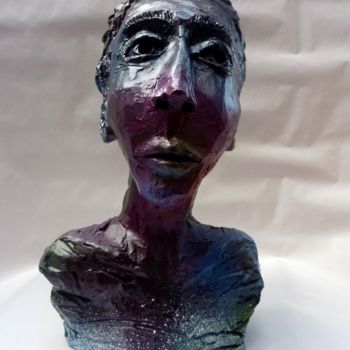 Sculpture intitulée "Martin" par Saname, Œuvre d'art originale, Plâtre