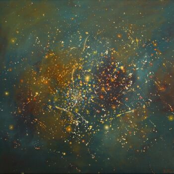 Malerei mit dem Titel "Galaxie" von Xavier Froissart, Original-Kunstwerk, Öl