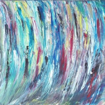 Malerei mit dem Titel "Rideau Végétal" von Renaud Angerville-Langlois, Original-Kunstwerk, Öl