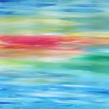 Peinture intitulée "Mer du Soir" par Renaud Angerville-Langlois, Œuvre d'art originale, Acrylique