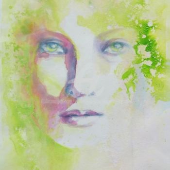 Pintura intitulada "Nature" por Véronique Emmanuelle Bernard, Obras de arte originais, Aquarela
