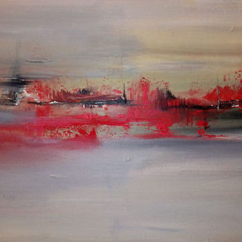 Painting titled "Evanescente garance" by François Nicosia, Original Artwork, Acrylic
