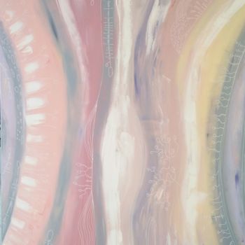 Malarstwo zatytułowany „cyber rainbow” autorstwa Maxime Haja, Oryginalna praca, Akryl