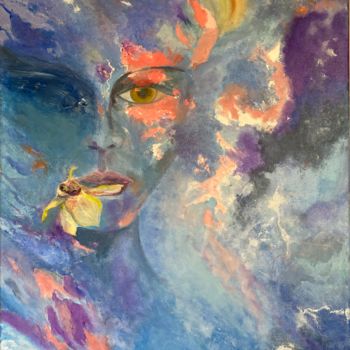 Painting titled "divinity ( dream in…" by Shanshan Liu, Original Artwork, Oil