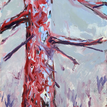 Painting titled "Waldstücke W20011" by Axel Plöger, Original Artwork, Oil