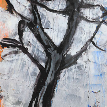Painting titled "Waldstücke W20038" by Axel Plöger, Original Artwork, Oil