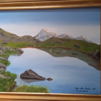 Peinture intitulée "Lac de Loule col du…" par Franck Gaillard, Œuvre d'art originale, Acrylique