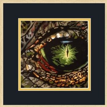 Painting titled "crocodile" by Eric Bourdon, Original Artwork, Oil