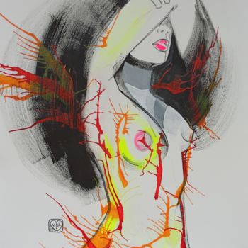 Dibujo titulada "Wild Rose. Дикая Ро…" por Victoria Golovina, Obra de arte original, Acrílico
