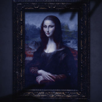Arts numériques intitulée "Le Louvre at Night" par Fab Le Blanc, Œuvre d'art originale, Peinture numérique